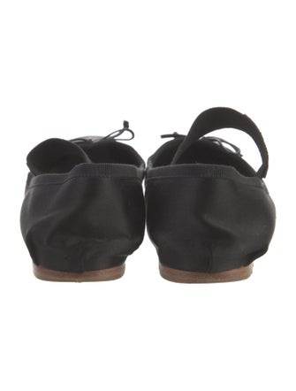 Miu Miu Satin Bow Accents Mary Jane Flats