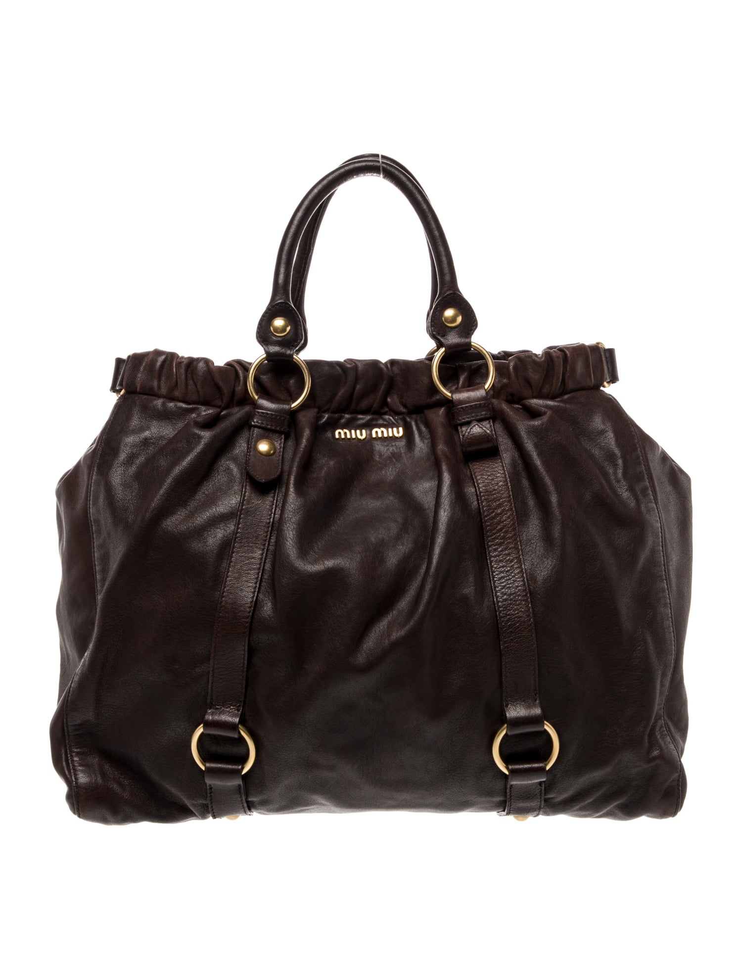 Miu Miu Leather Top Handle Bag