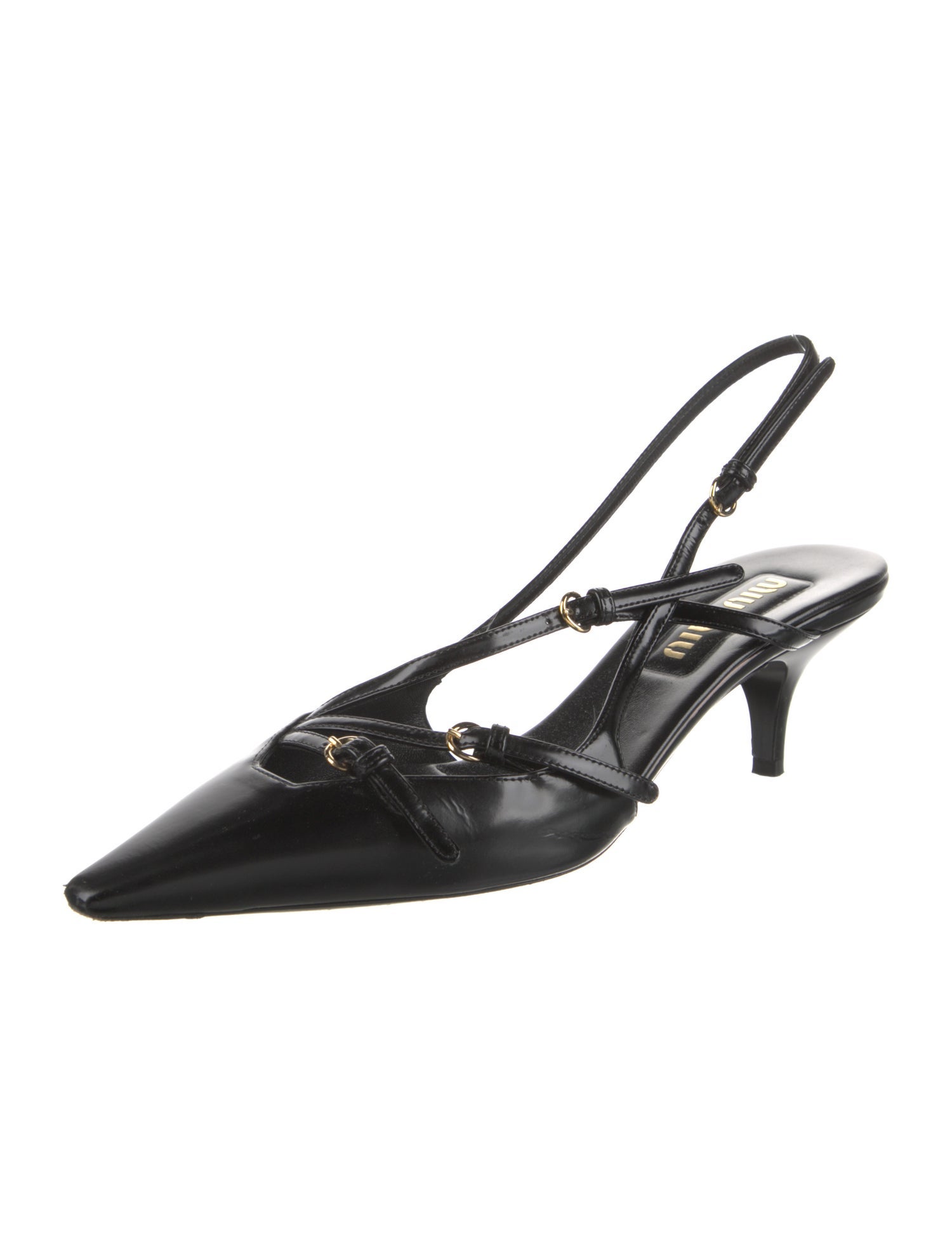Miu Miu Patent Leather Slingback Pumps