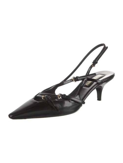 Miu Miu Patent Leather Slingback Pumps