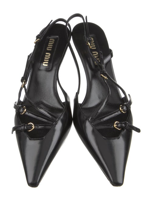 Miu Miu Patent Leather Slingback Pumps