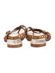 Miu Miu Leather Studded Accents Sandals
