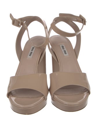 Miu Miu Patent Leather Sandals