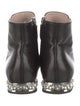 Miu Miu Leather Crystal Embellishments Chelsea Boots