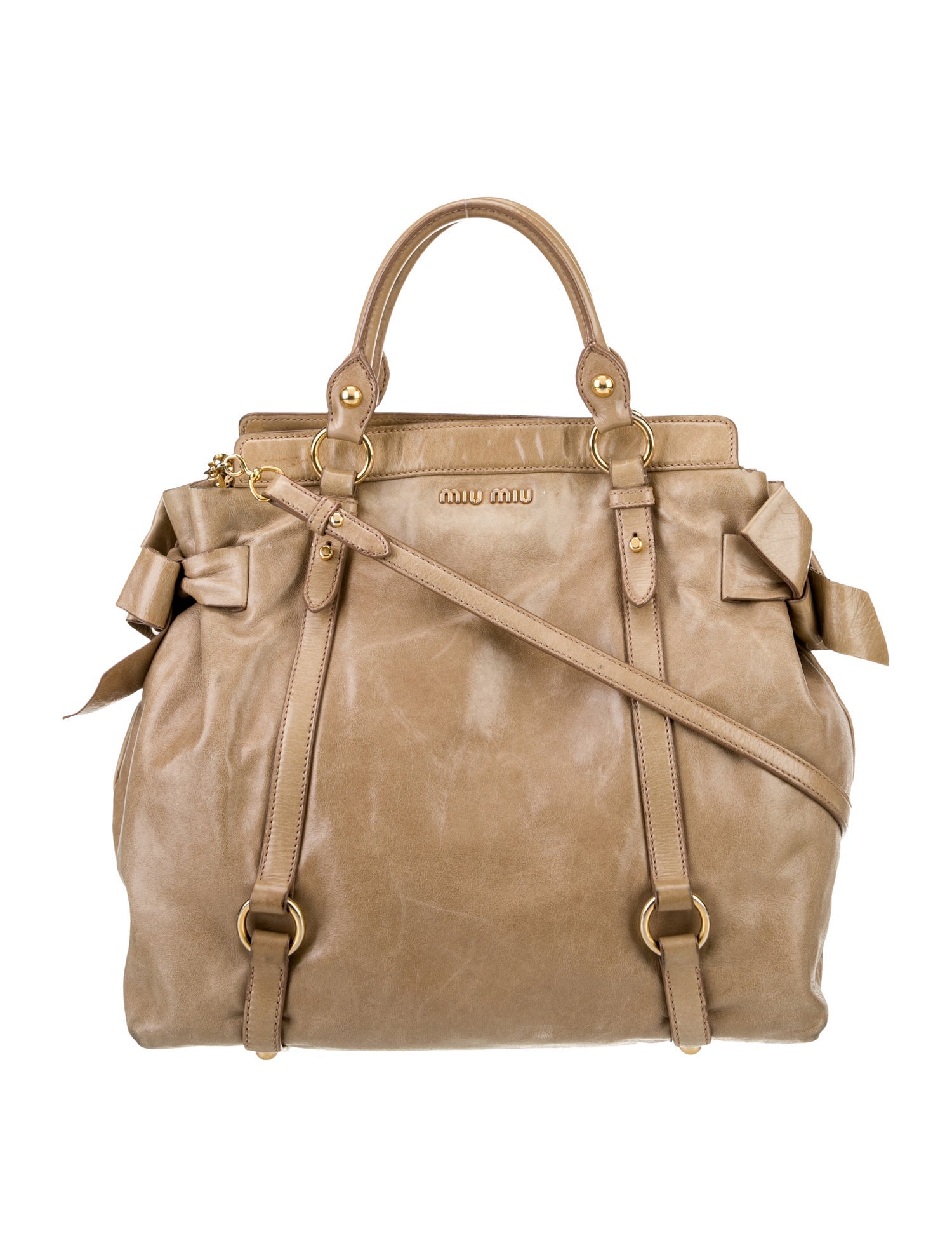 Miu Miu Leather Top Handle Bag