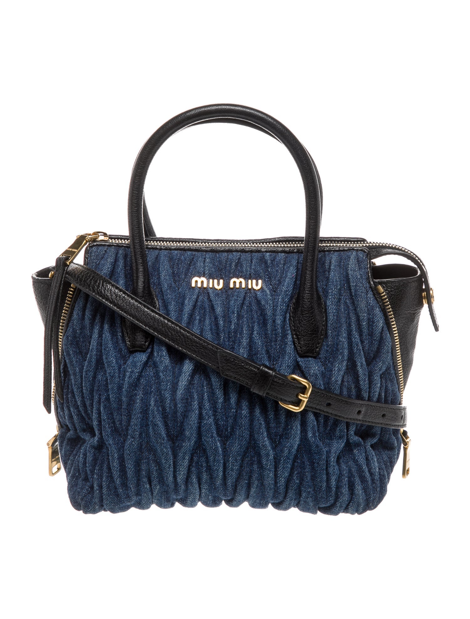 Miu Miu Denim Top Handle Bag