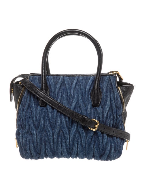 Miu Miu Denim Top Handle Bag