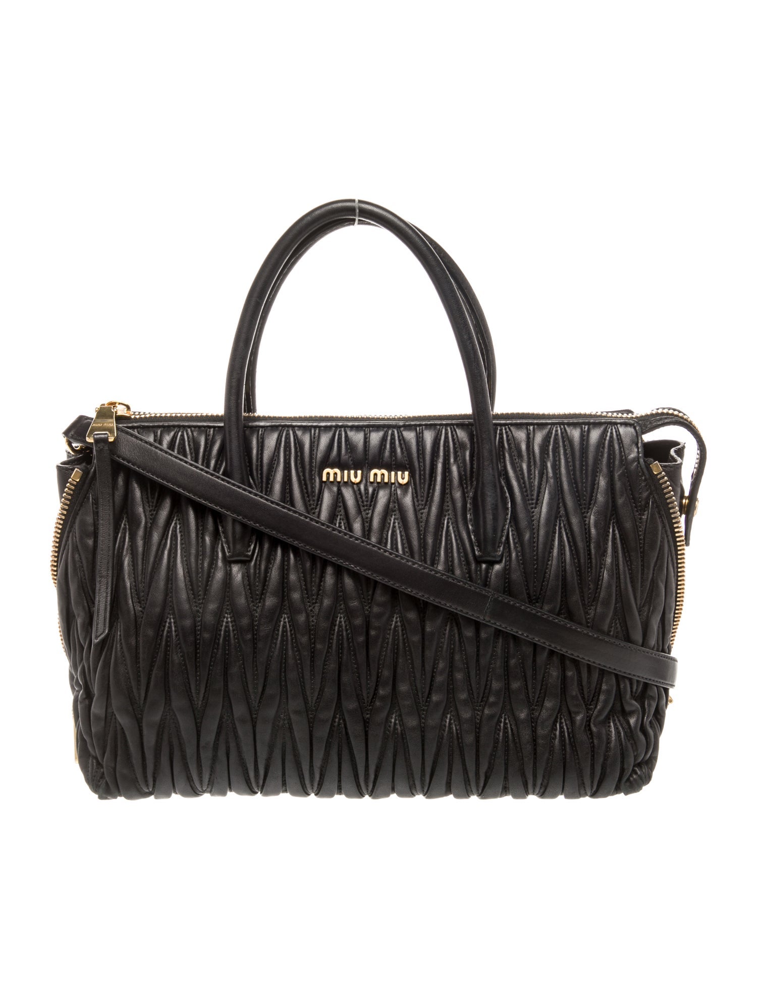 Miu Miu Leather Top Handle Bag