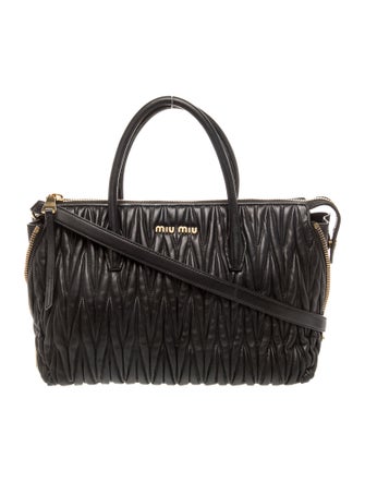 Miu Miu Leather Top Handle Bag