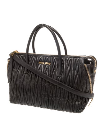 Miu Miu Leather Top Handle Bag