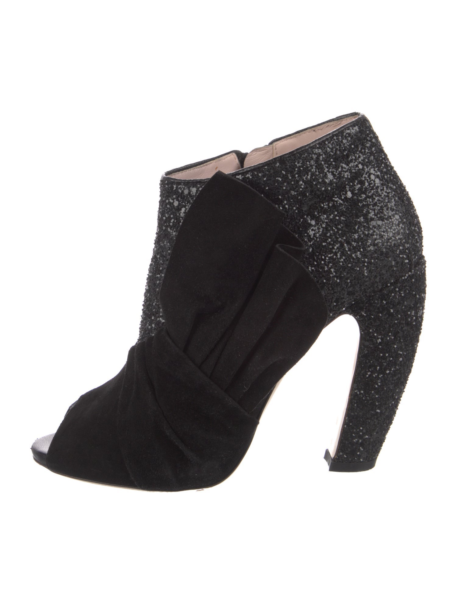 Miu Miu Glitter Glitter Accents Boots