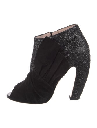 Miu Miu Glitter Glitter Accents Boots