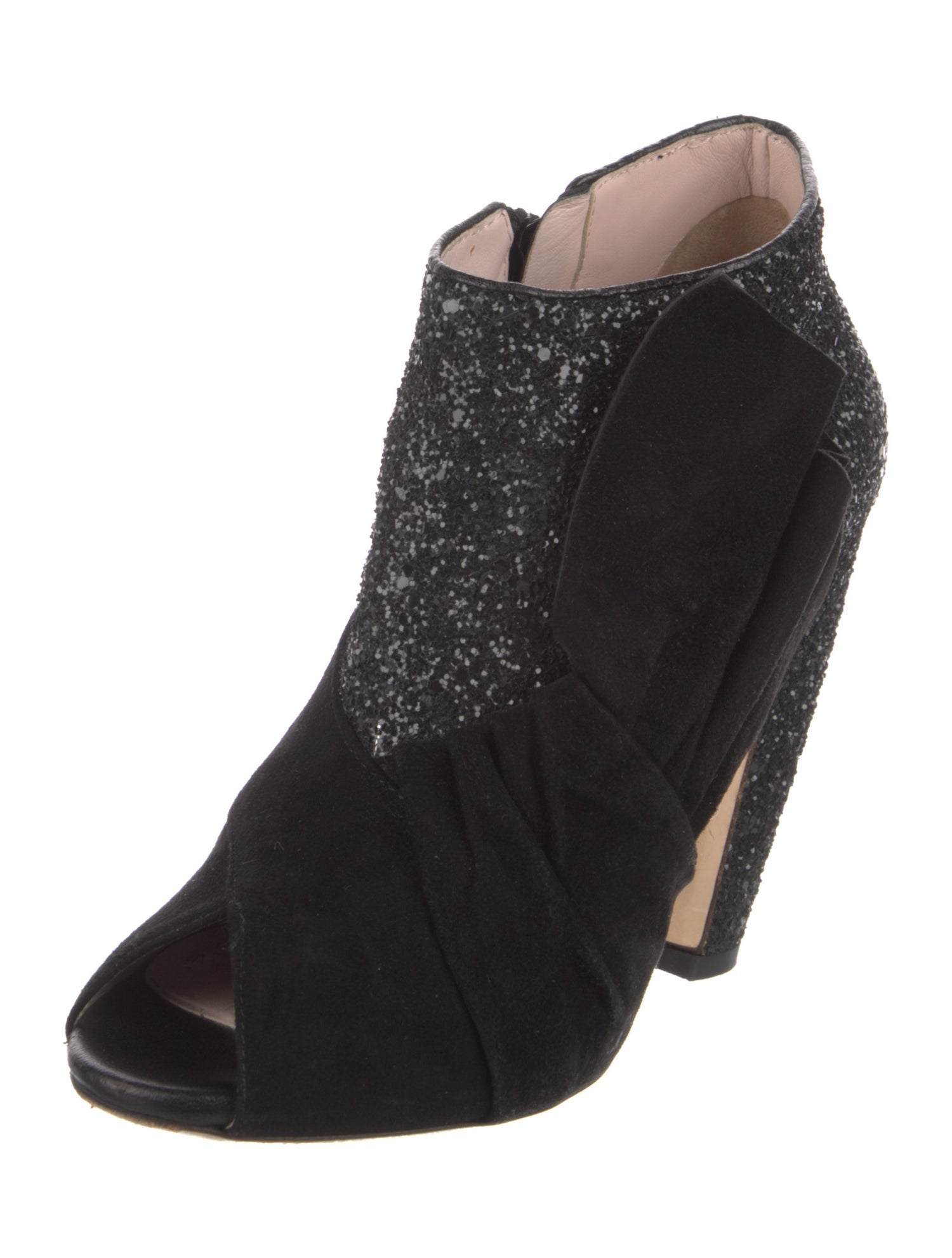Miu Miu Glitter Glitter Accents Boots