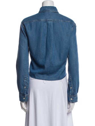 Miu Miu 2024 Mock Neck Button-Up Top