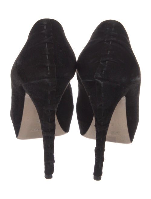 Miu Miu Suede Ruffle Embellishment Pumps
