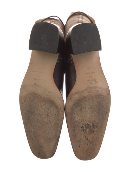 Miu Miu Shearling Colorblock Pattern Riding Boots