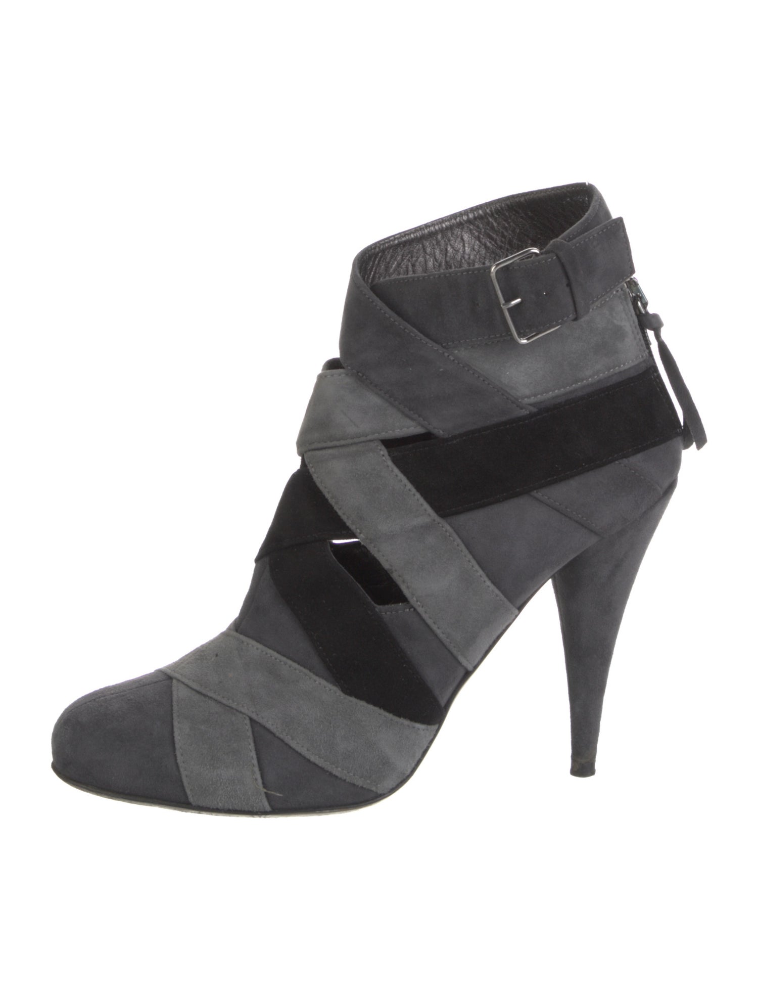 Miu Miu Suede Colorblock Pattern Boots