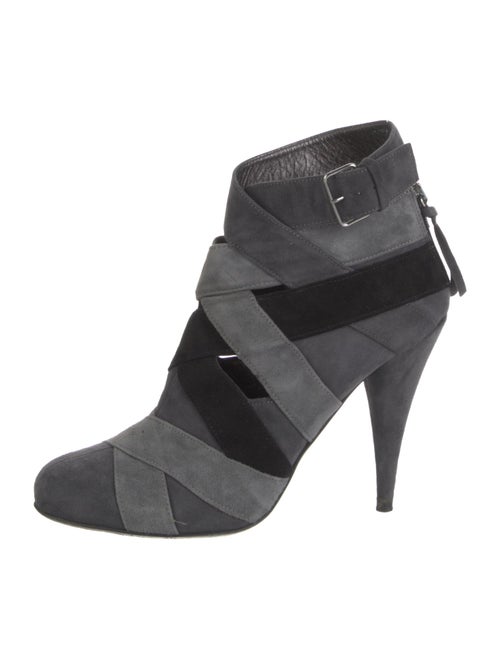 Miu Miu Suede Colorblock Pattern Boots