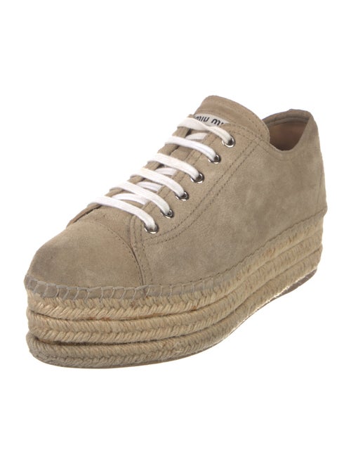 Miu Miu Suede Espadrille Sneakers