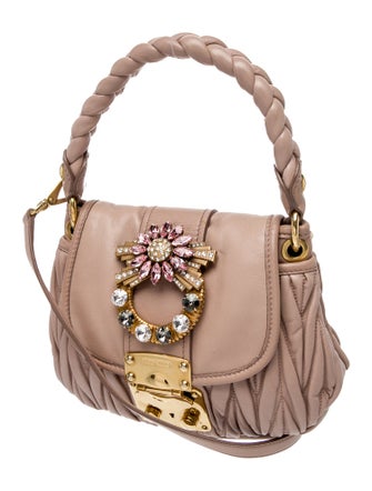 Miu Miu Leather Top Handle Bag