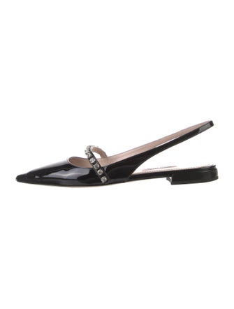 Miu Miu Patent Leather Slingback Flats