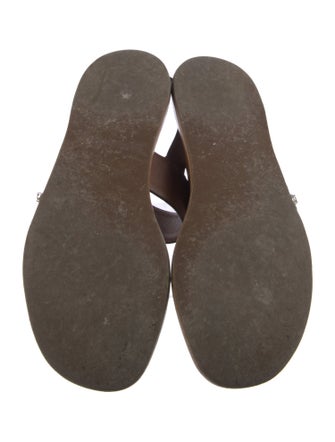 Miu Miu Leather Crystal Embellishments Slingback Sandals