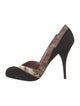 Miu Miu Suede Printed D'Orsay Pumps
