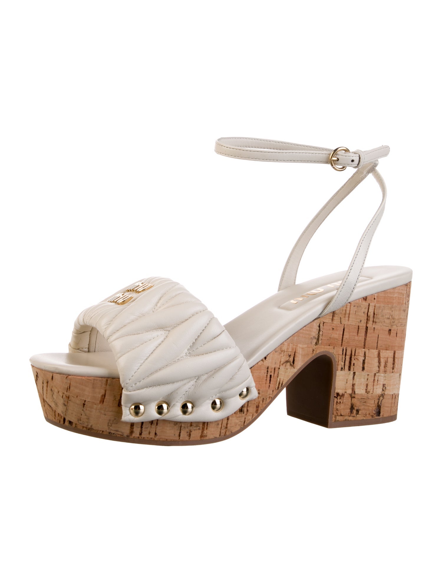 Miu Miu Leather Sandals