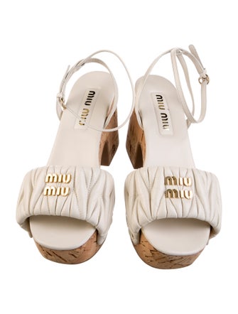 Miu Miu Leather Sandals