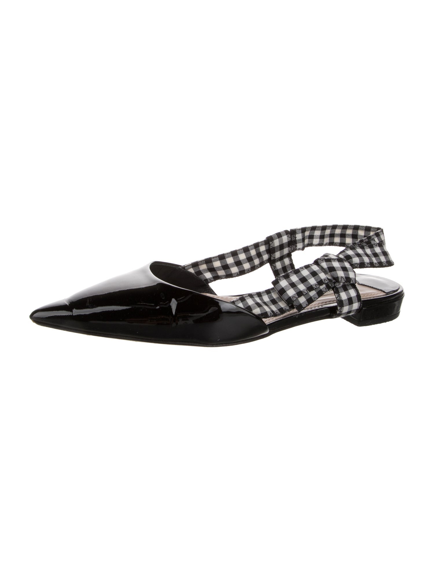 Miu Miu Patent Leather Printed Slingback Flats