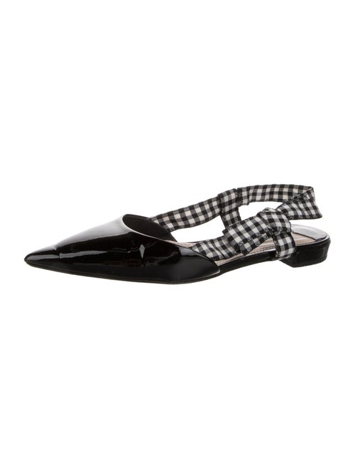 Miu Miu Patent Leather Printed Slingback Flats