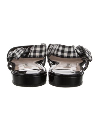 Miu Miu Patent Leather Printed Slingback Flats