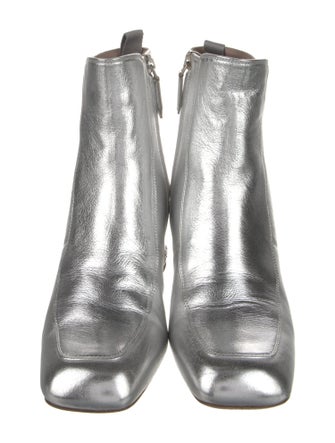 Miu Miu Leather Crystal Embellishments Boots