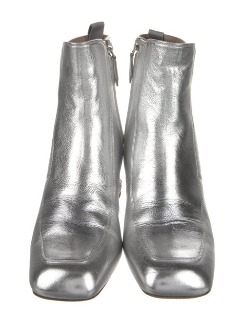 Miu Miu Leather Crystal Embellishments Boots