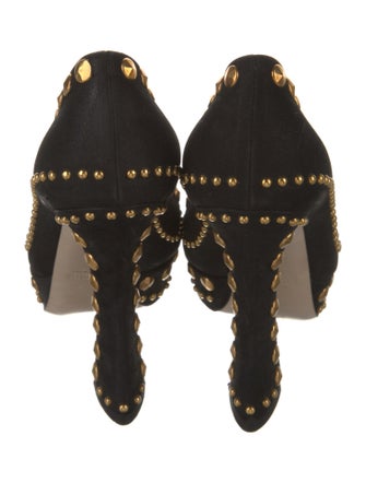 Miu Miu Suede Studded Accents Pumps