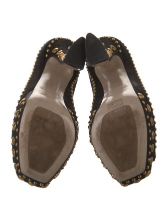 Miu Miu Suede Studded Accents Pumps