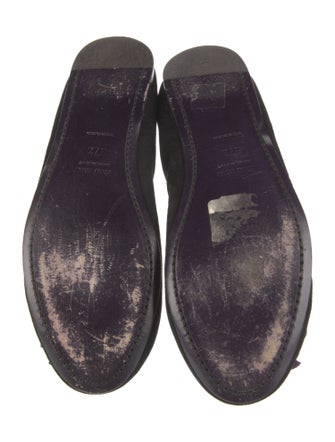 Miu Miu Suede Bow Accents Flats