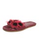 Miu Miu Velvet Embroidered Accent Slides