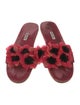 Miu Miu Velvet Embroidered Accent Slides