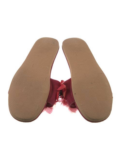 Miu Miu Velvet Embroidered Accent Slides