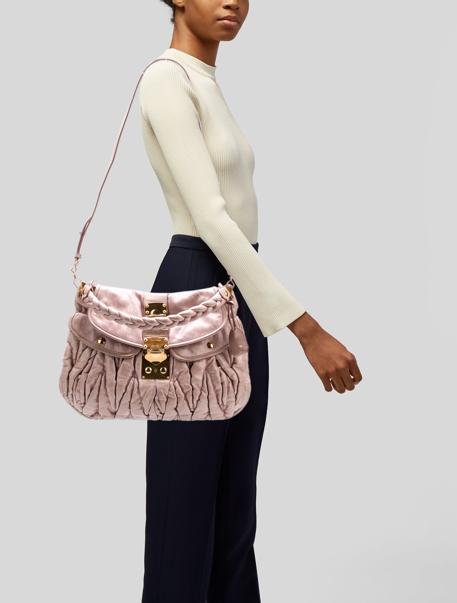 Miu Miu Leather Nappa Matelasse Coffer