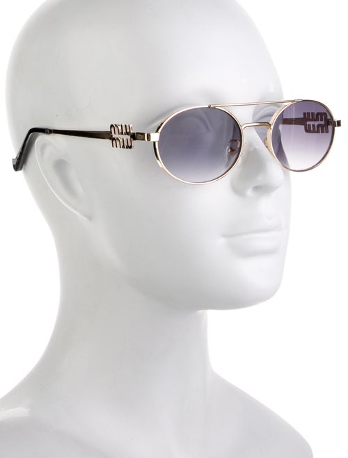 Miu Miu Round Gradient Sunglasses