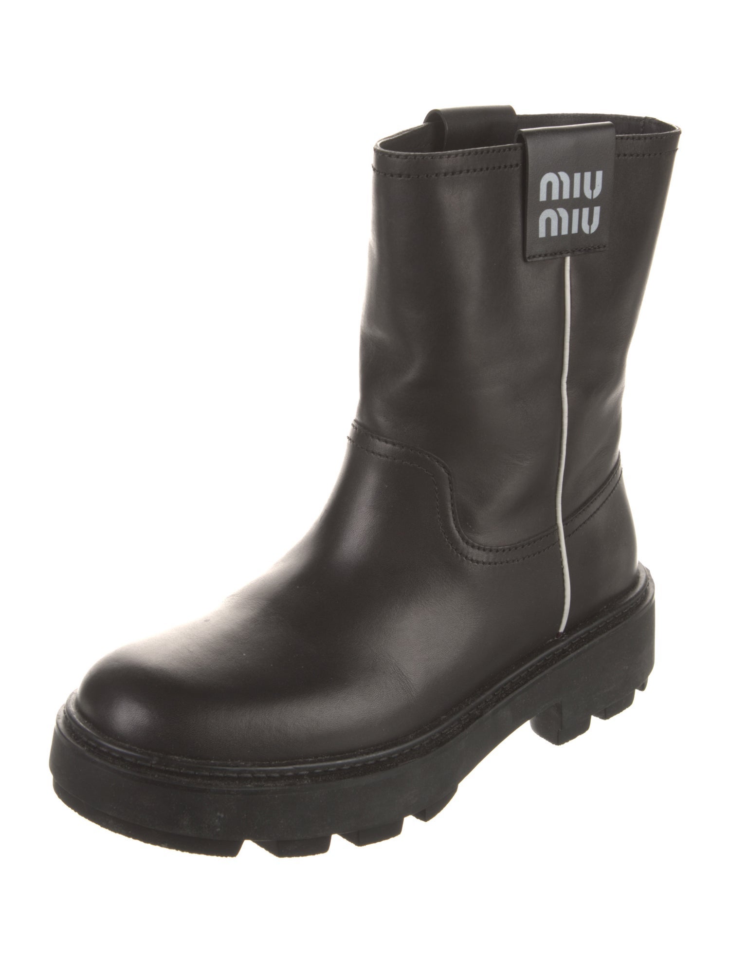Miu Miu Leather Rain Boots