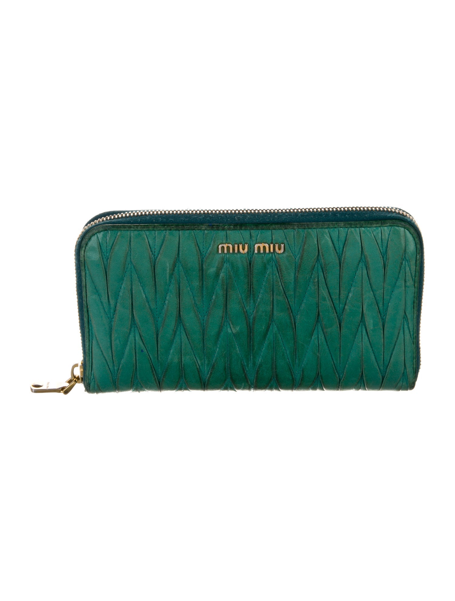 Miu Miu Leather Printed Continental Wallet