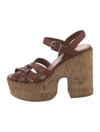 Miu Miu Leather Slingback Sandals