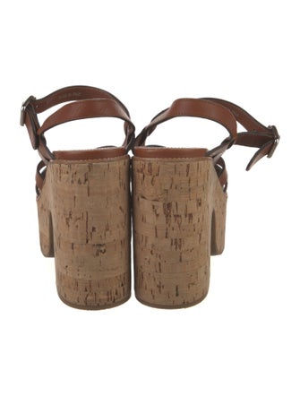 Miu Miu Leather Slingback Sandals