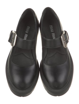 Miu Miu Leather Cutout Accent Pumps