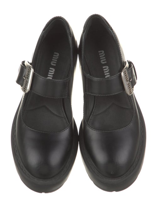 Miu Miu Leather Cutout Accent Pumps