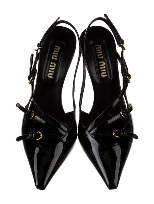 Miu Miu Patent Leather Slingback Pumps