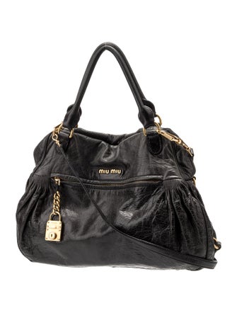 Miu Miu Leather Top Handle Bag